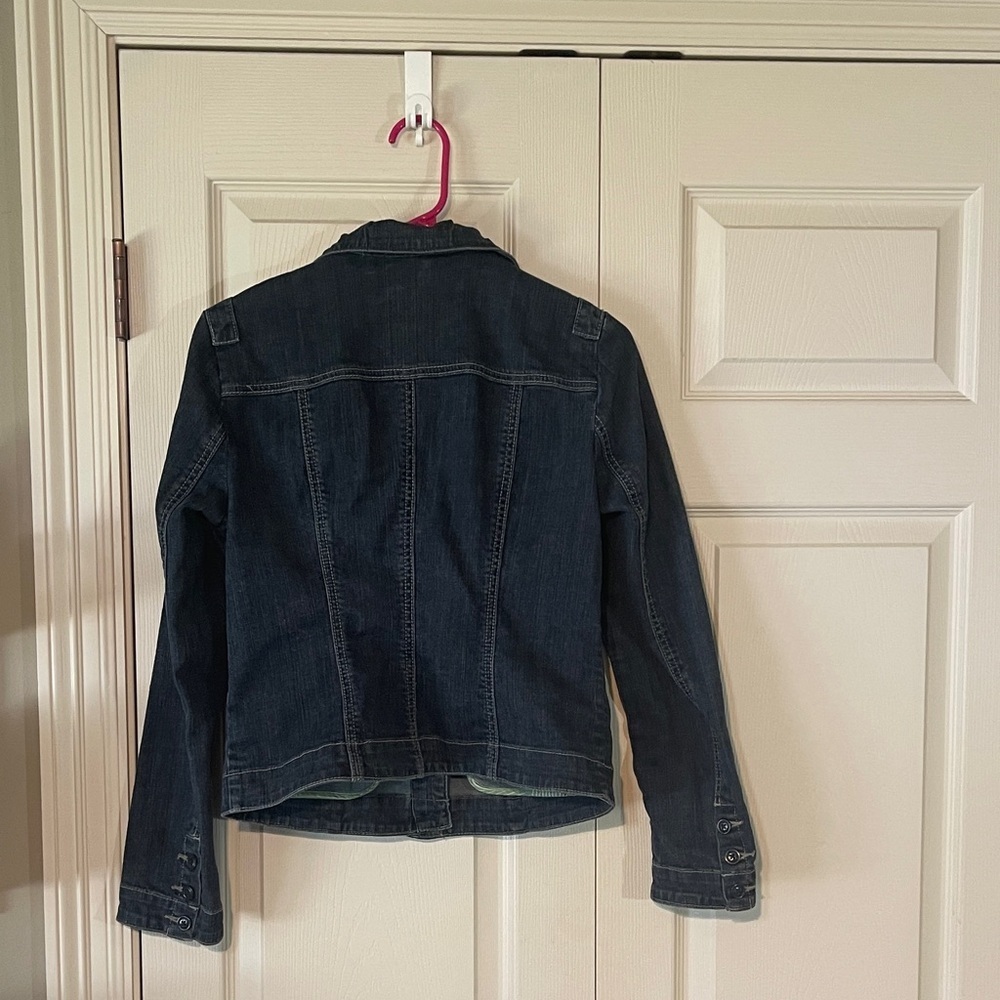 CAbi Dark Blue Denim Jacket women’s size medium - Picture 5 of 5